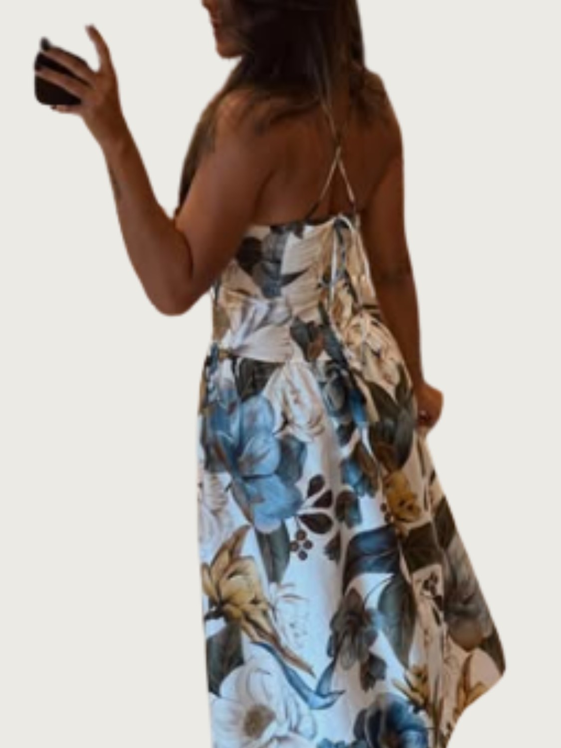 Vestido Longo Alça Jardim Guabara