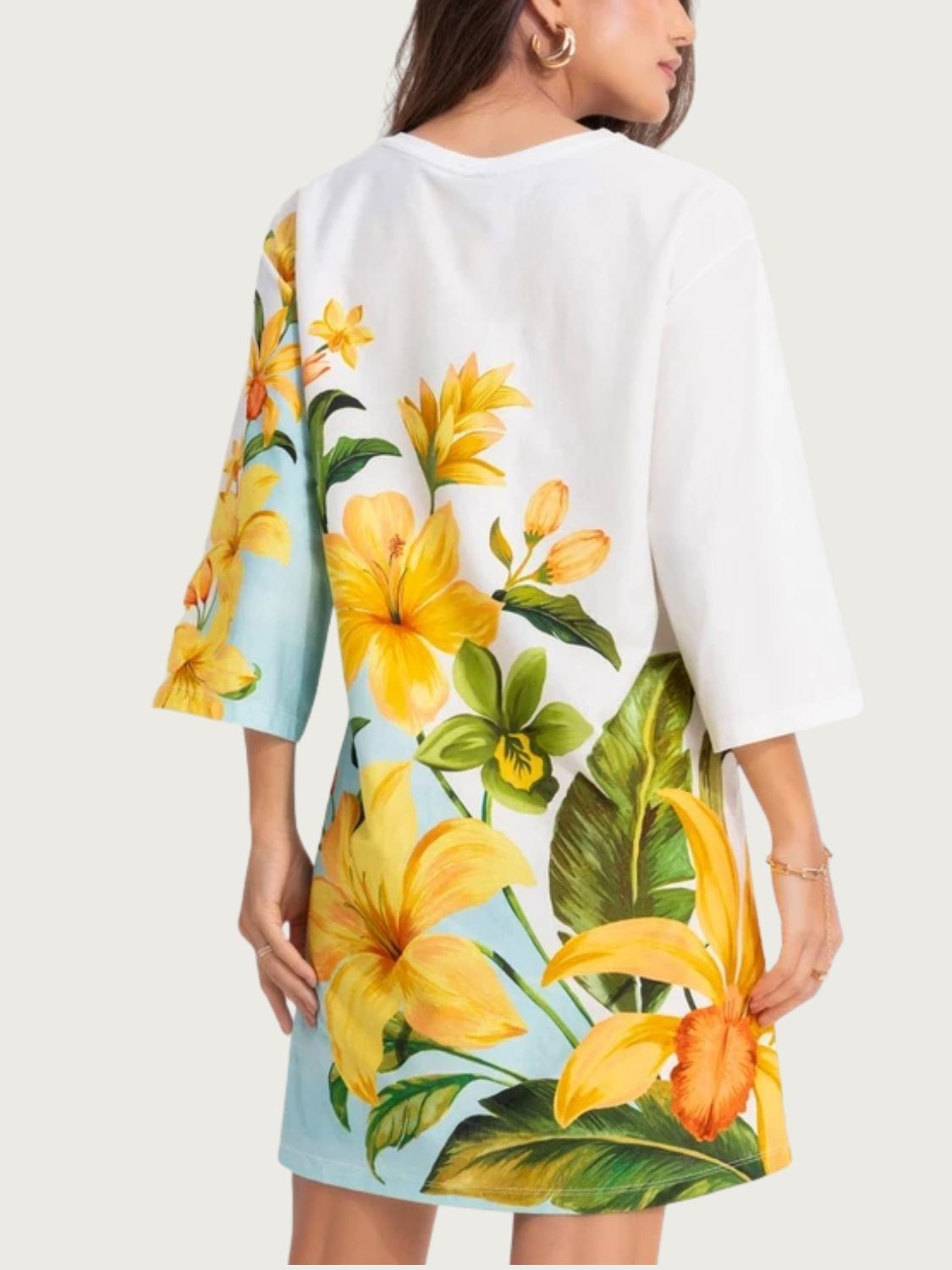 Vestido Tshirt Big Floral Samanta