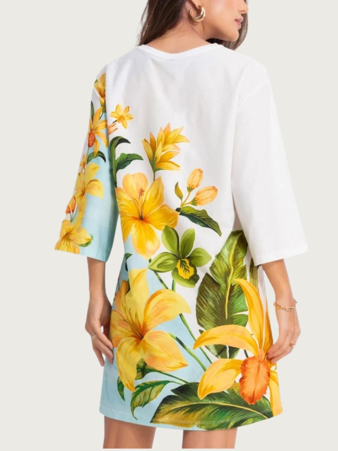 Vestido Tshirt Big Floral Samanta