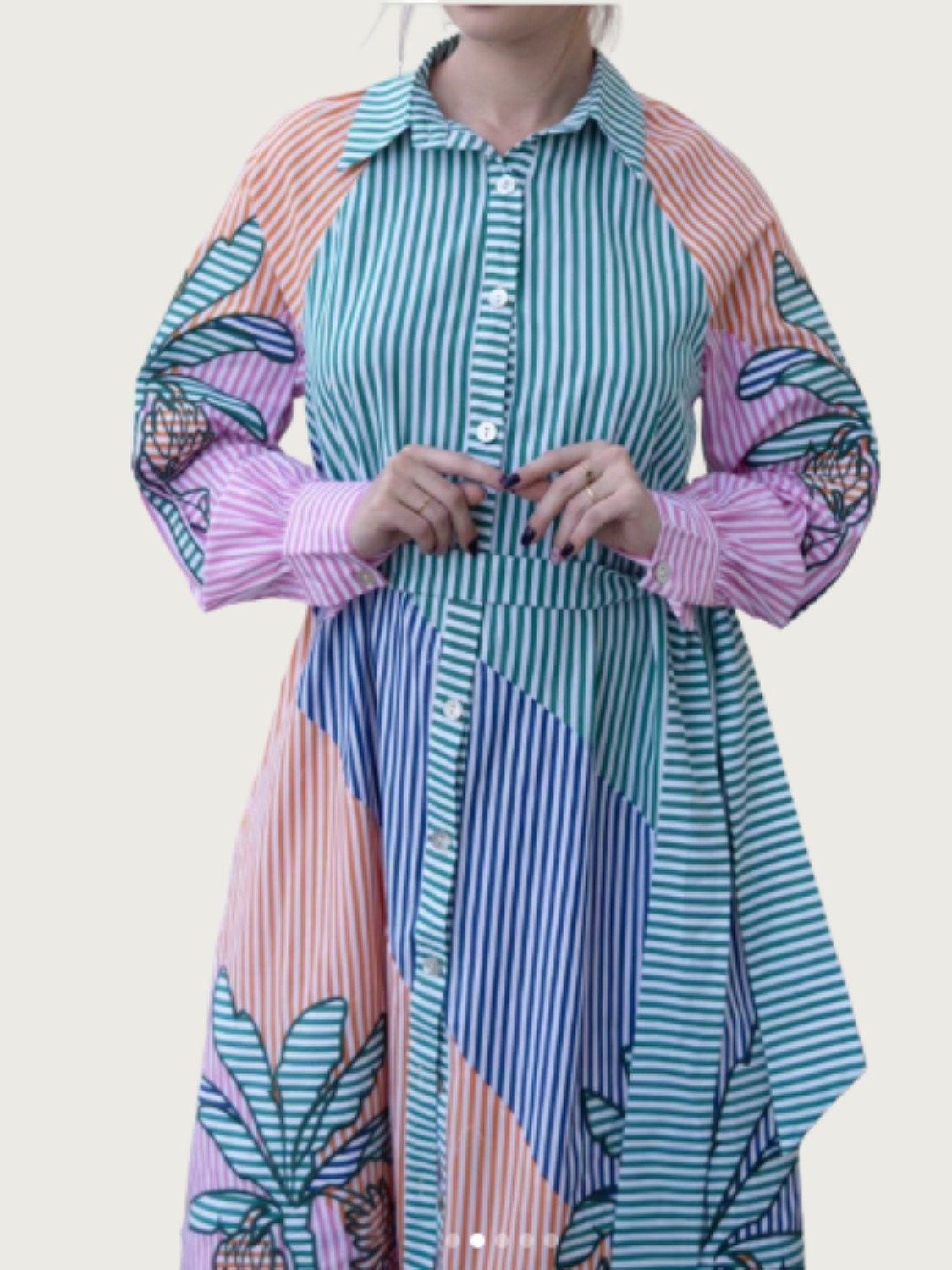 Chemise Cutwork Mix de Fio Tinto