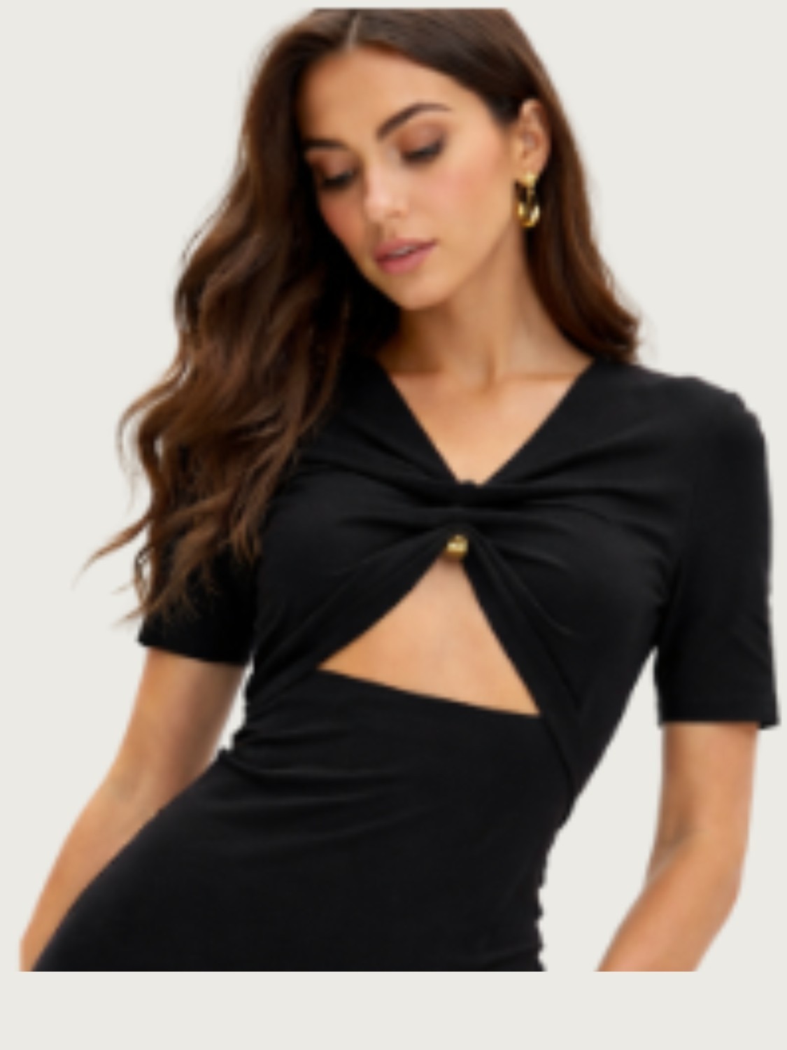 Vestido Super Midi Manga Longa Preto