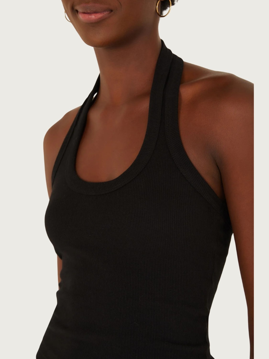 Blusa Frente Única Preta Algodão Farm