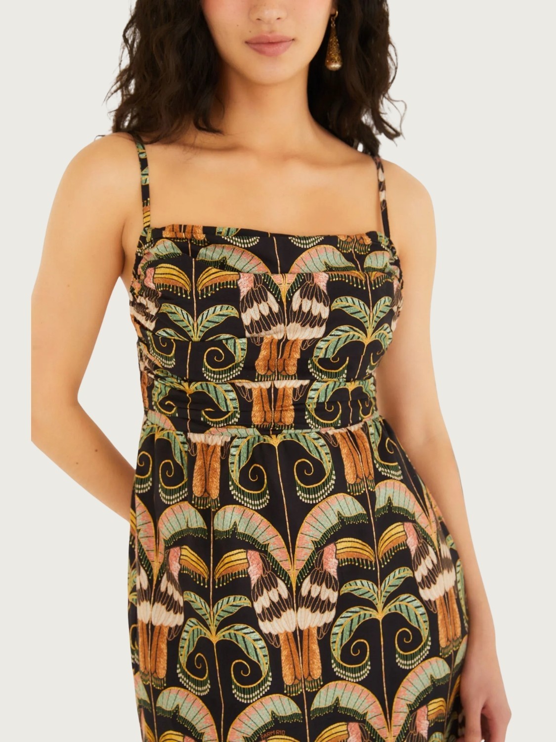 Vestido Longo Preto Tucano Real Algodão Alças Finas