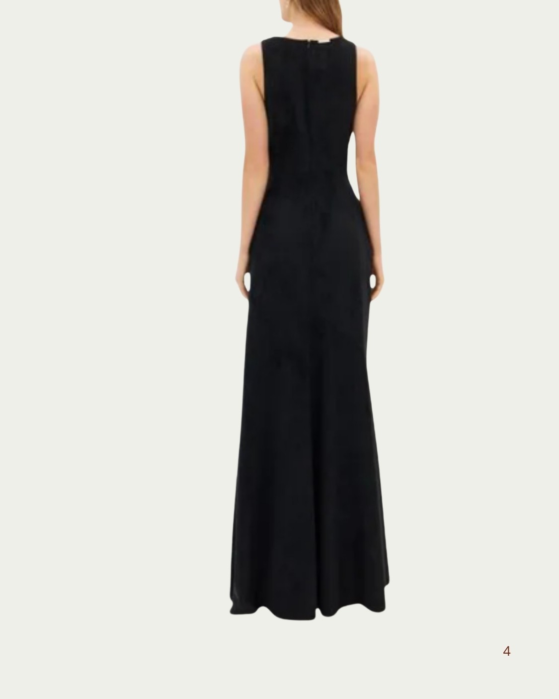 Vestido Longo Preto Lança Perfume em Suede Sem Mangas