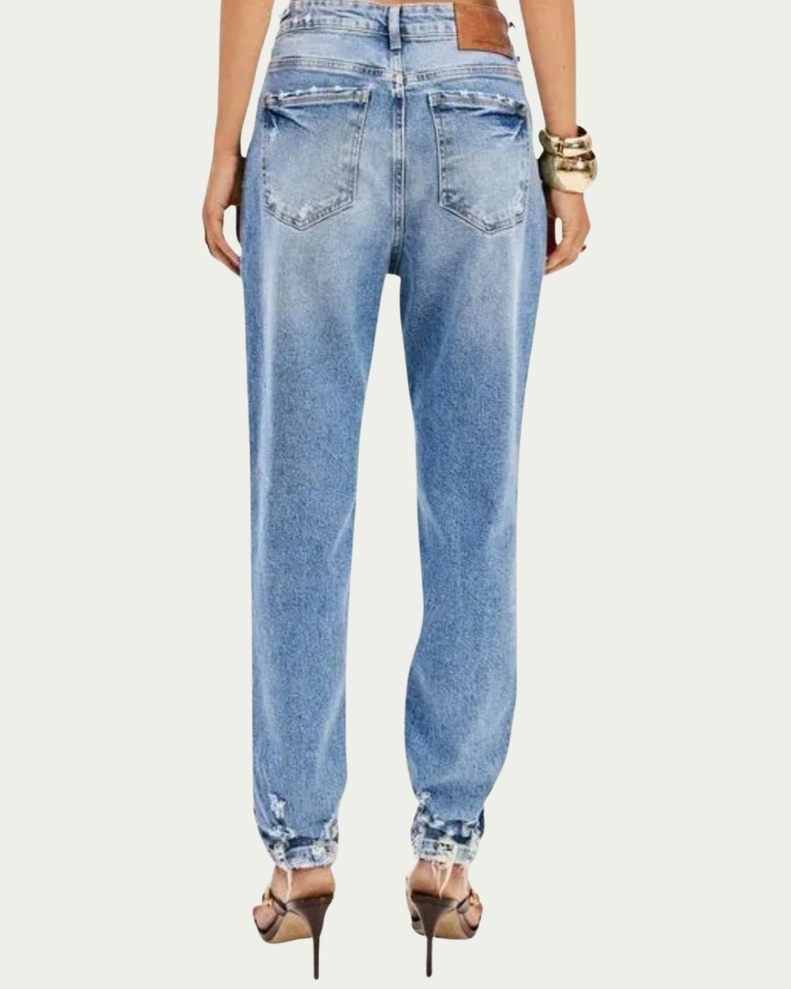 Calça Jeans Luna Mom Super High Azul Lança Perfume