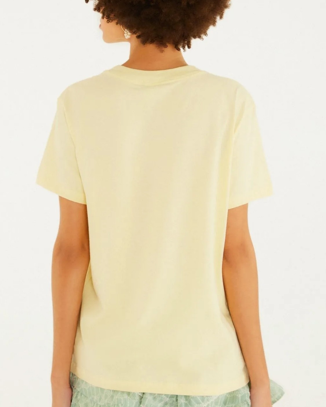 Tshirt Fit Farm Tulipa Rio Amarelo Júlia Algodão com Manga Curta