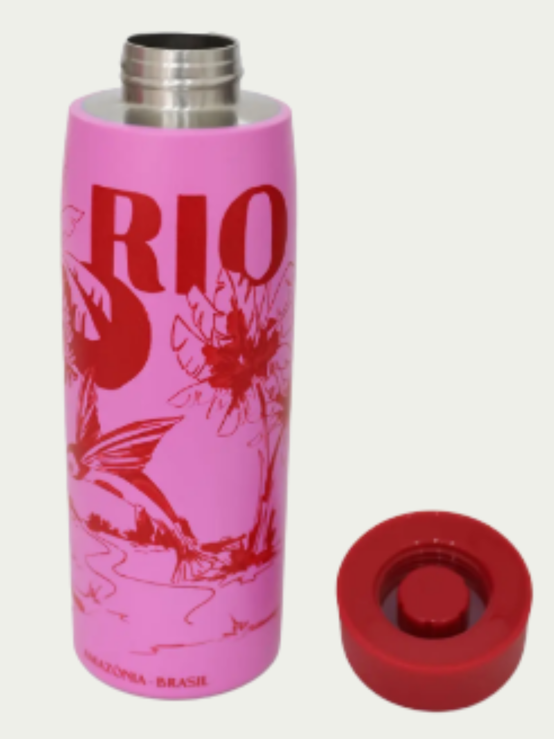 Garrafa Térmica Farm Que Sede 750ml Amalfi Vermelho para Bebidas Quentes e Geladas