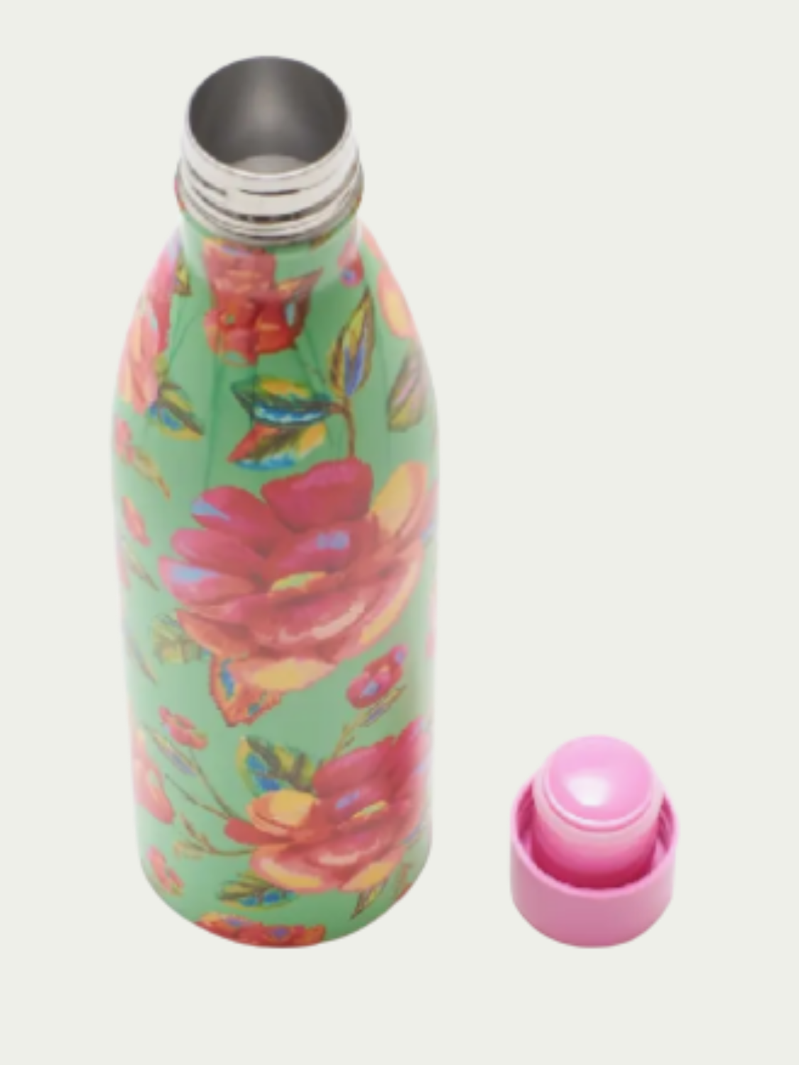 Garrafa Térmica Farm 750ML glub Glub Céu de Flor Verde para Bebidas Quentes e Geladas
