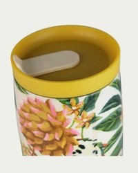 Copo Farm Que Sede 450ML Biriba Off White com Tampa Hermética para Bebidas Quentes e Geladas