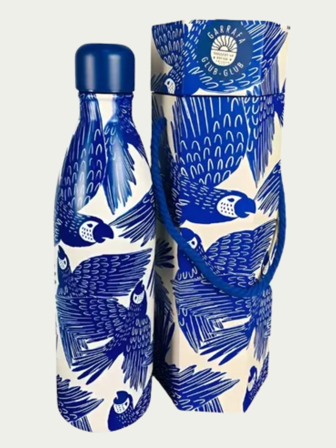 Garrafa Térmica Farm Glub Glub 750ML Vôo das Araras para Bebidas Quentes e Geladas